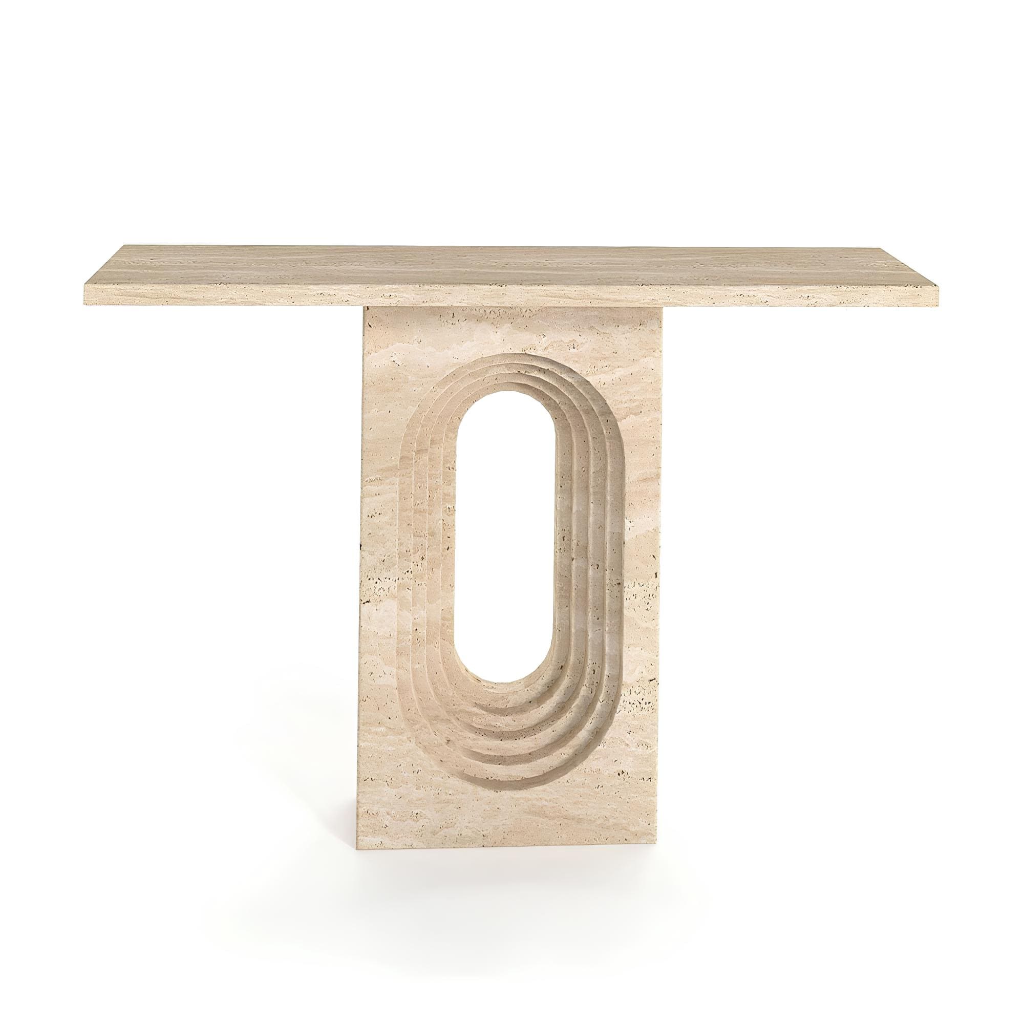Travertin Wandtafel uitgesneden ovaal | Alsetta