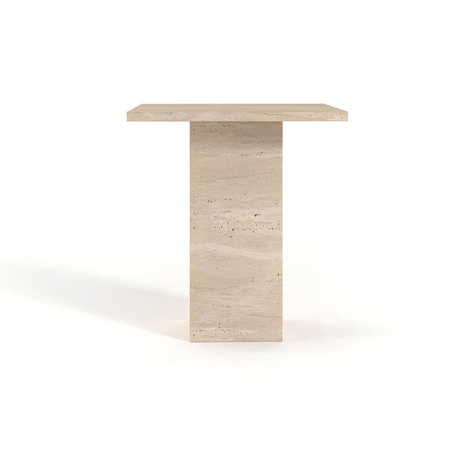 Travertin Bijzettafel Overstekend Blad | Alvenzo 