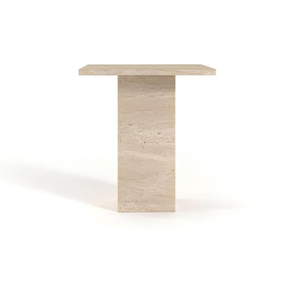 Travertin Bijzettafel Overstekend Blad | Alvenzo 
