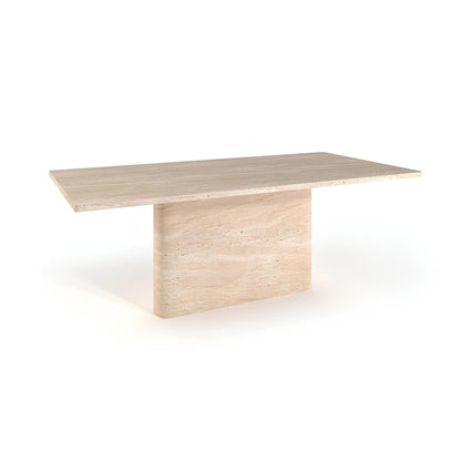 Travertin-Eettafel-Rechte-Poot-Skyle