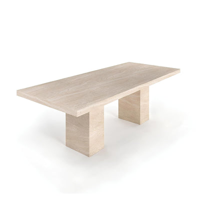 Travertin Eettafel Rechthoekige Poten | Zermatt 