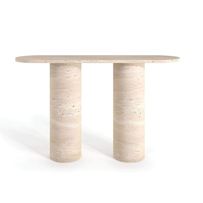 Travertin Wandtafel Cilindervormige Poten | Ormella 