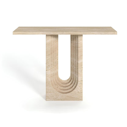 Travertin Wandtafel U-vormige uitsneed | Bravon 