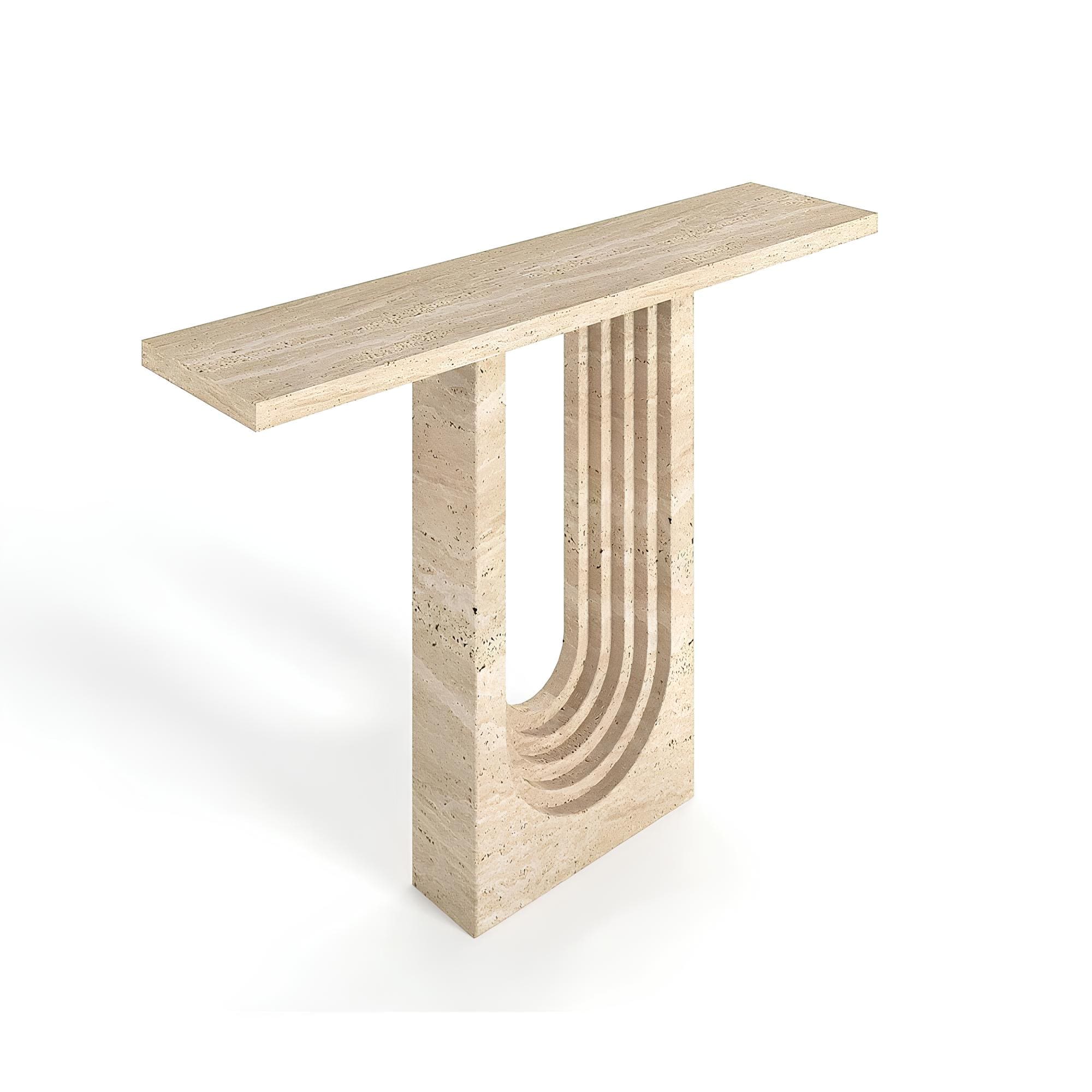 Travertin Wandtafel U-vormige uitsneed | Bravon 