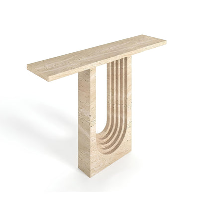 Travertin Wandtafel U-vormige uitsneed | Bravon 