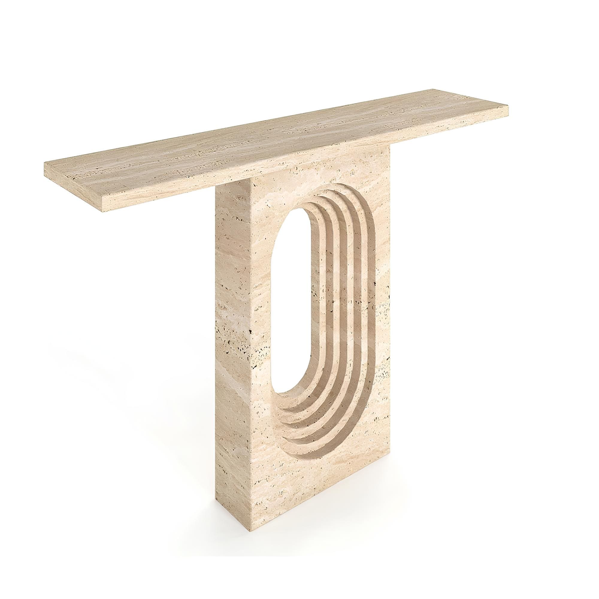 Travertin Wandtafel uitgesneden ovaal  | Alsetta 